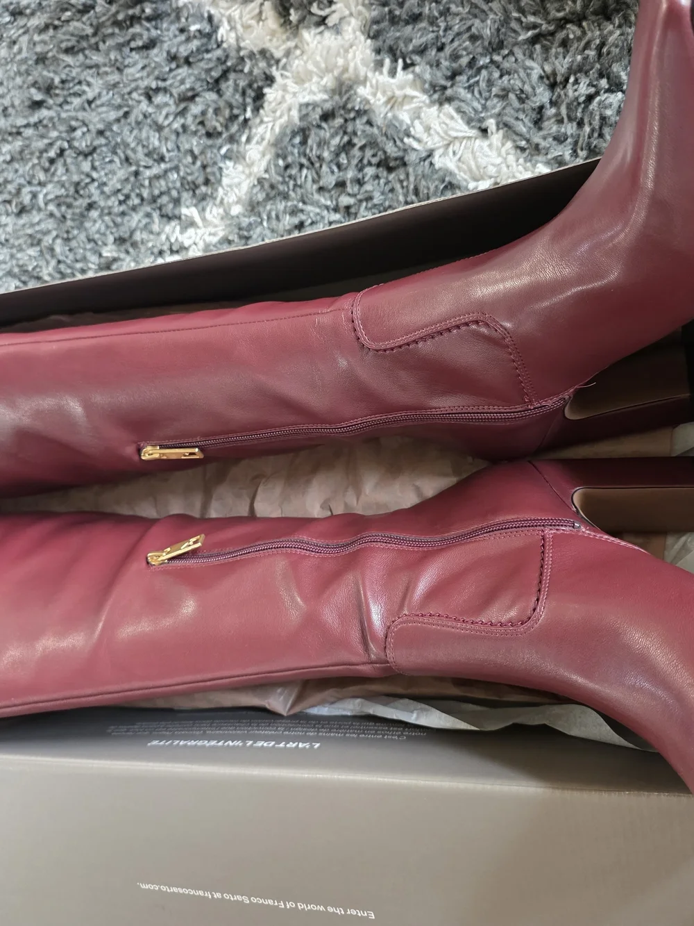 Franco Sarto Women's L Bowman Burgundy Knee High Boot Size 9.5